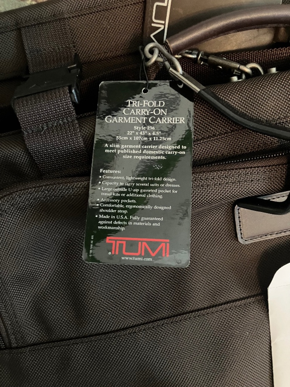 Tumi Choc Brn Vintage Luggage - Tri-fold Garment Carrier #0236B3